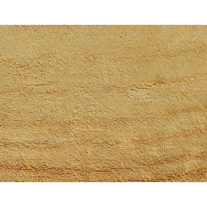 Wool Area Rug in Gold, Rectangle 2' x 3', No Pattern and Not Solid Color