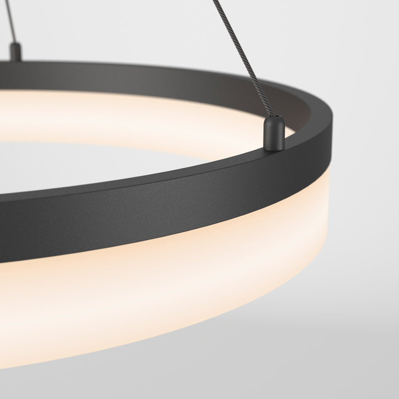 1 - Light LED Sphere Pendant, Black