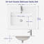 Lavabo de salle de bain en céramique blanche de 24 po, convenant à un meuble-lavabo de 24 po, trou de robinet pré-percé, design minimaliste moderne, durable et facile à nettoyer-132835539