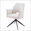 Ensemble de 2 chaises de salle à manger modernes en tissu, chaises pivotantes rembourrées et confortables avec dossier inclinable pour la cuisine, le salon et le bureau à domicile-2023657756-2023657757
