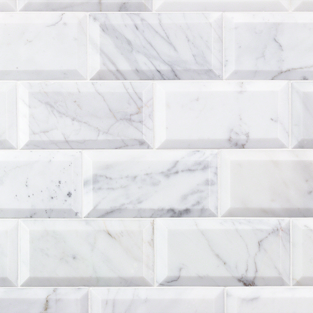 Calacatta 3" x 6" Marble Marble Look Subway Wall & Floor Tile