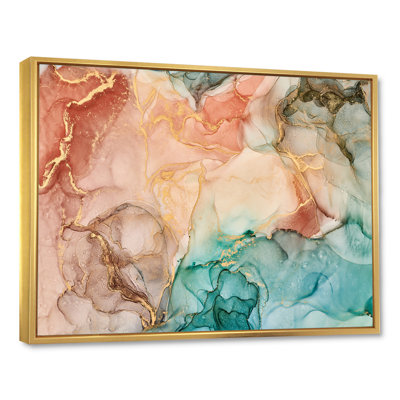 «Brown Luxury Abstract Fluid II», peinture sur toile