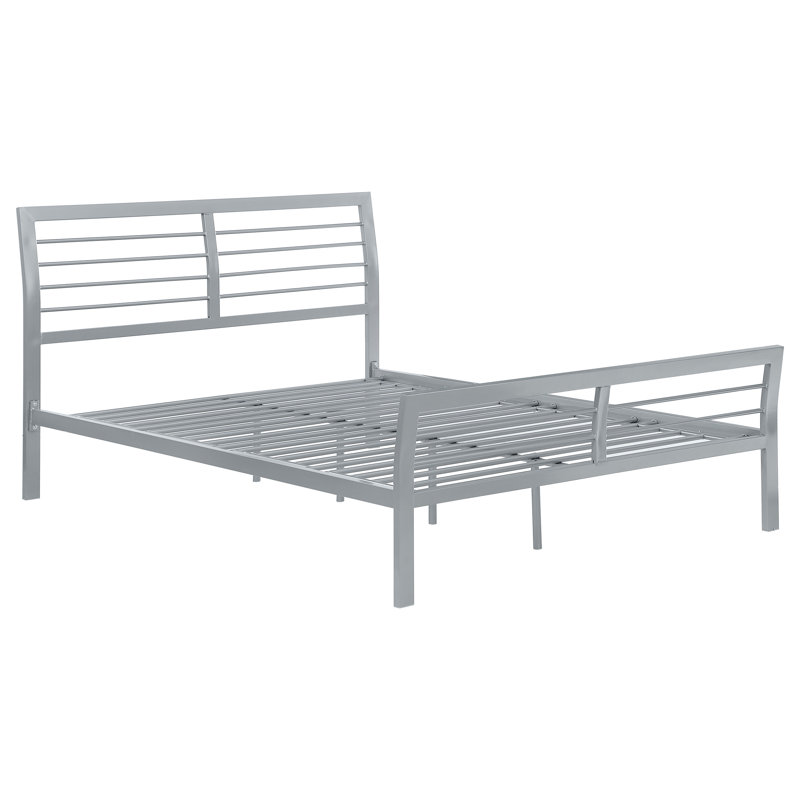 Cooper Open Frame Bed Silver, Full