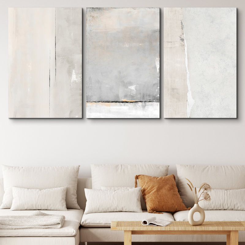 Impression sur toile 3 pièces, H 36 po x l 72 po x P 1,5 po, Toile tendue, Sans cadre