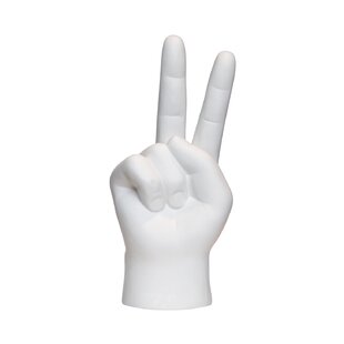 Buy Cream Peace Hand Sculpture from Next USA