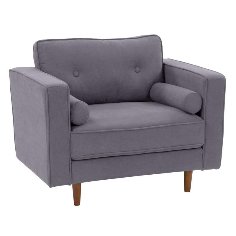 Fauteuil Auxence, Polyester gris clair