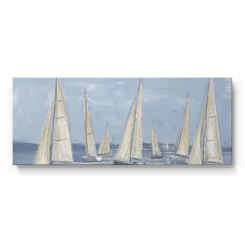 Série nautique-CC XXXII - Toile tendue avec châssis - Prêt à accrocher, H 12 po x l 30 po