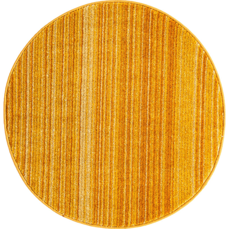 Osteen Striped Area Rug, Round 10'2", Yellow