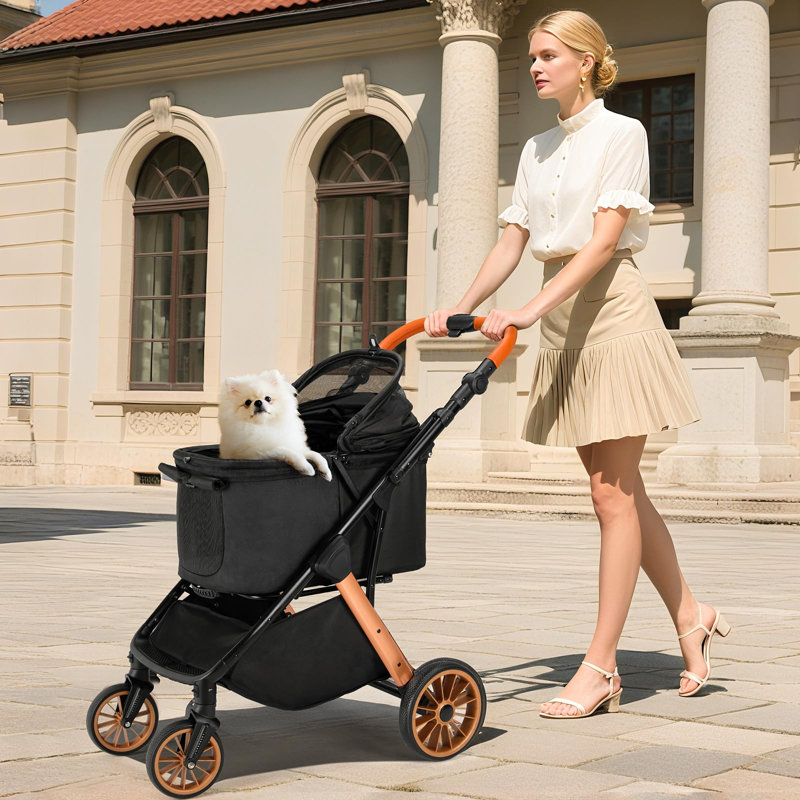 Foldable Pet Vehicle Travel Carrier, Black