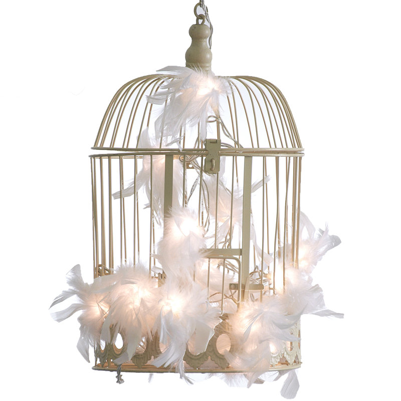 Travie LED Feathers String Light, White