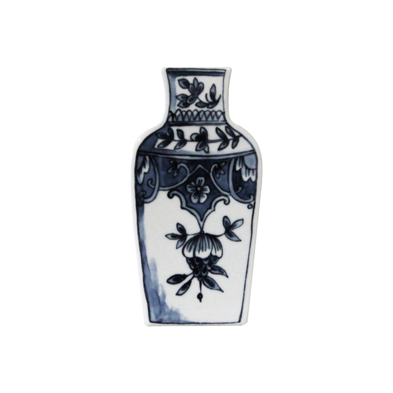 Well Versed Porcelain Table Vase, Blue