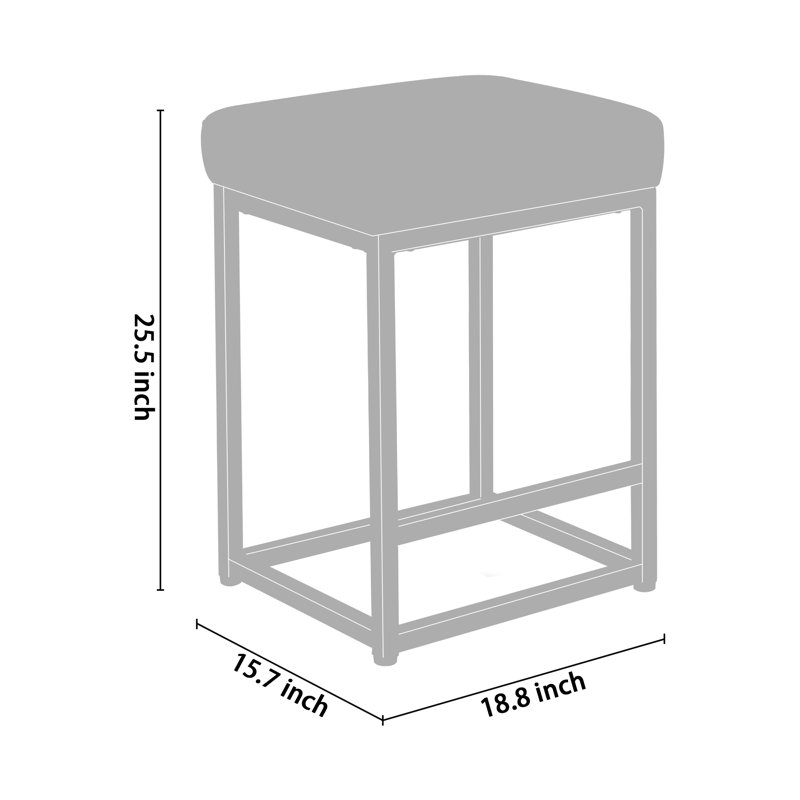 Tabouret de comptoir 26 po, Brun