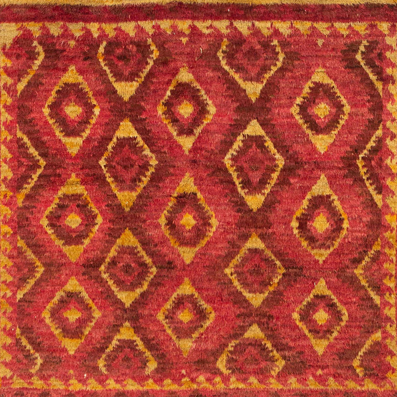 Tapis abstrait moderne 2574, Carré 6 pi