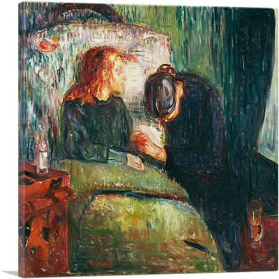 «The Sick Child 1907» par Edvard Munch, reproduction d'art sur toile tendue