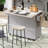 Kitchen Island With Trash Can Holder, Drop Leaf, Spice Rack, Towel Adjustable Shelf, Grey Finish Luxury Featuring Bar, Shelves,-769537413