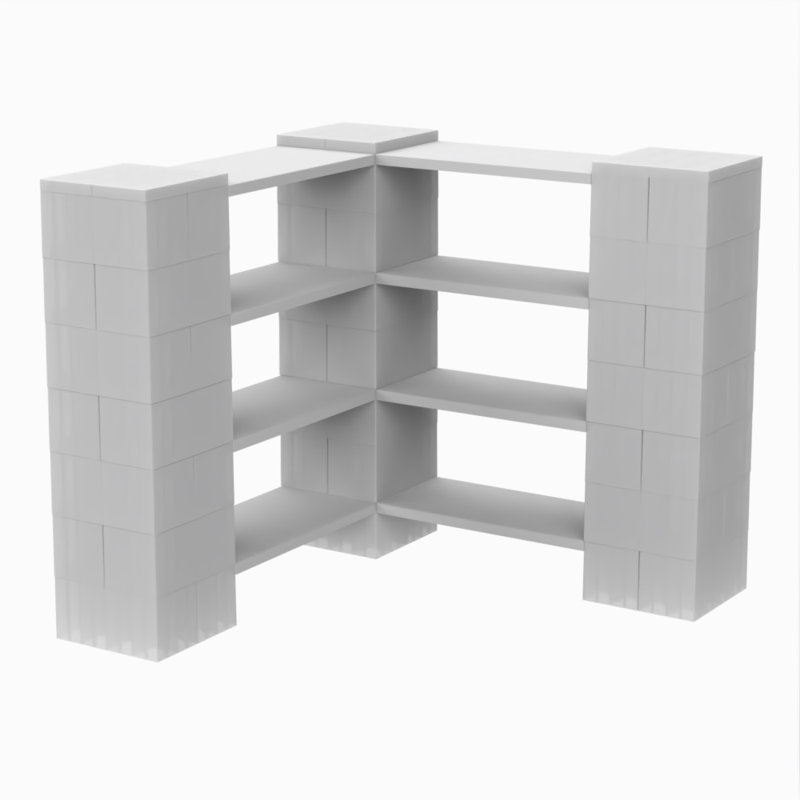 Étagère de coin à 4 niveaux, Transparent