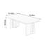 Table de salle à manger crème en bois de frêne beige-494907899