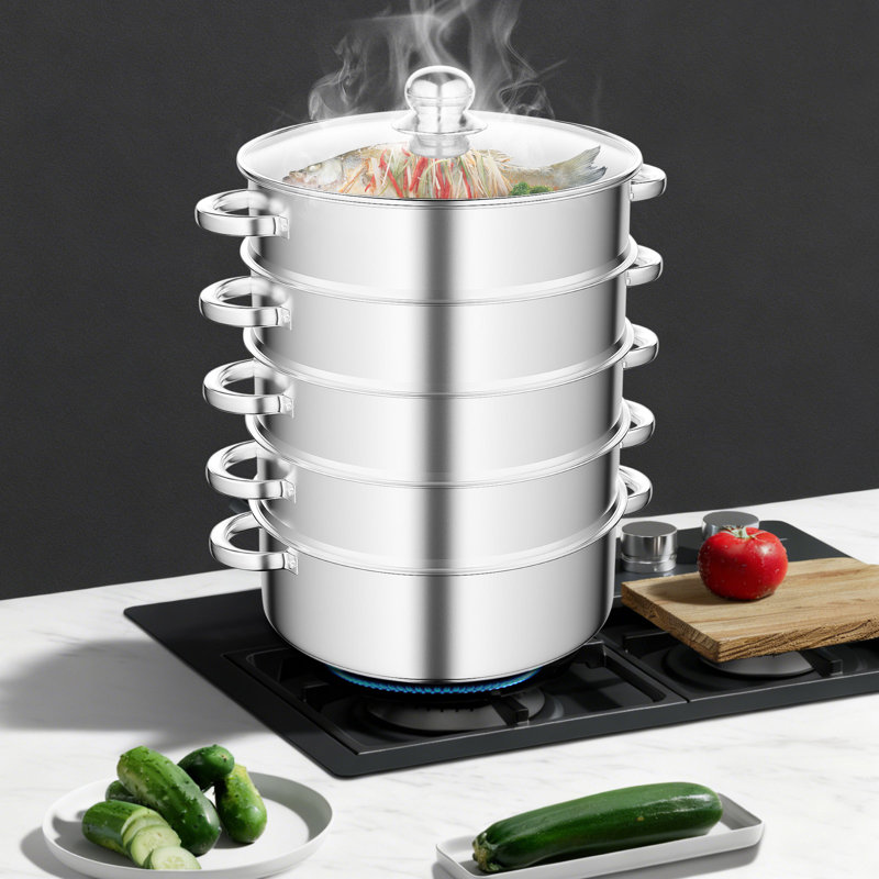 5-Tier Stainless Steel Steamer Pot