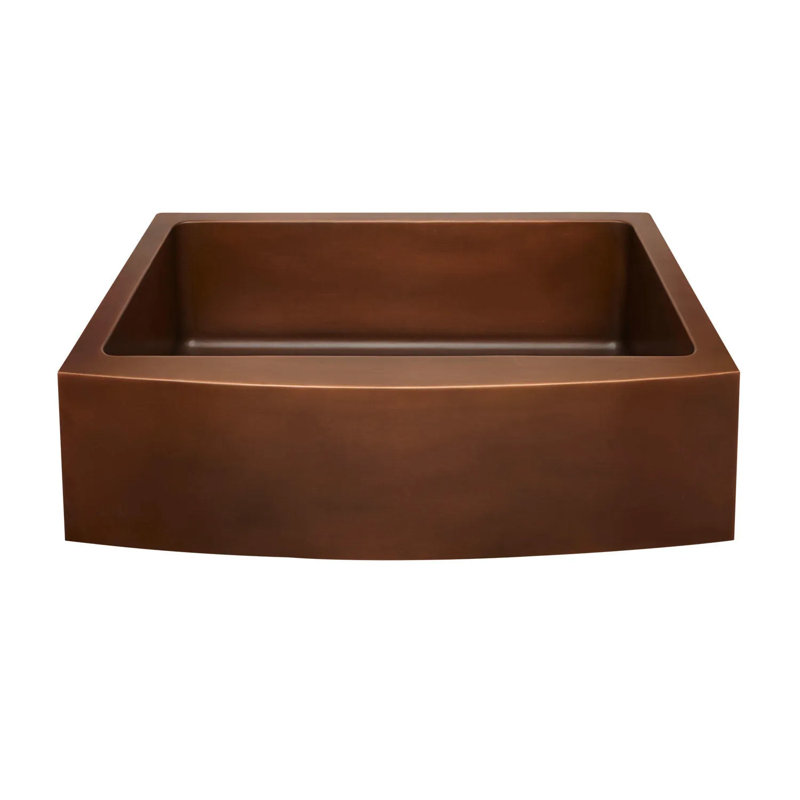 33" Kiana Curved Apron Copper Farmhouse Sink