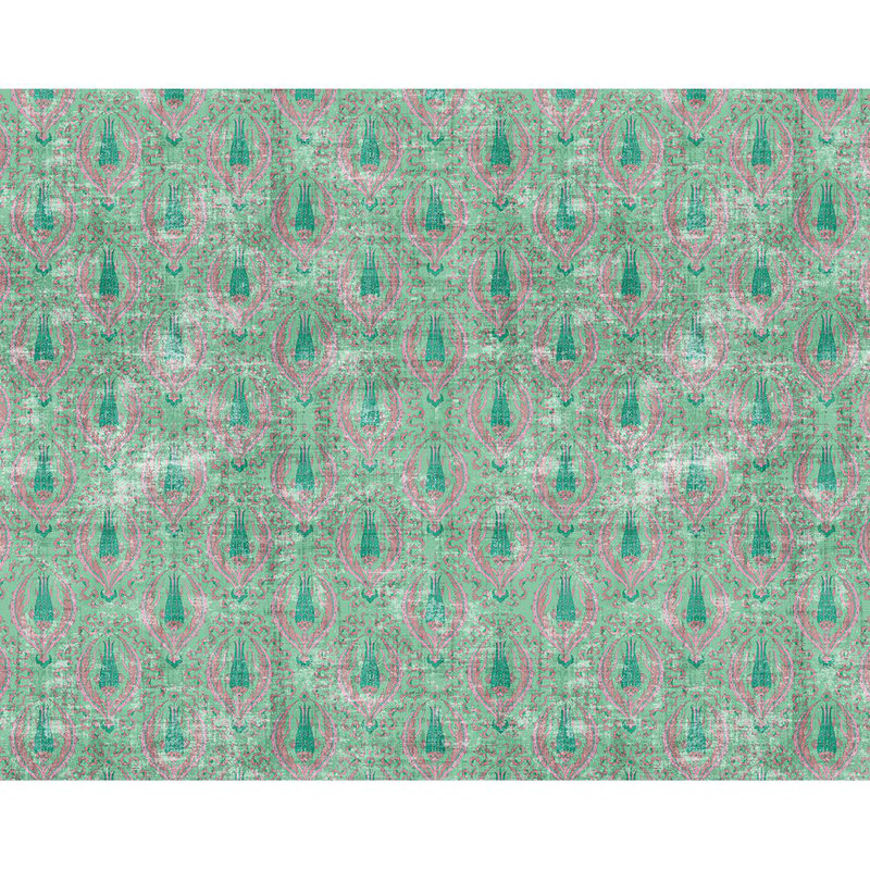 Tissu byzantin repose-pieds, Vert