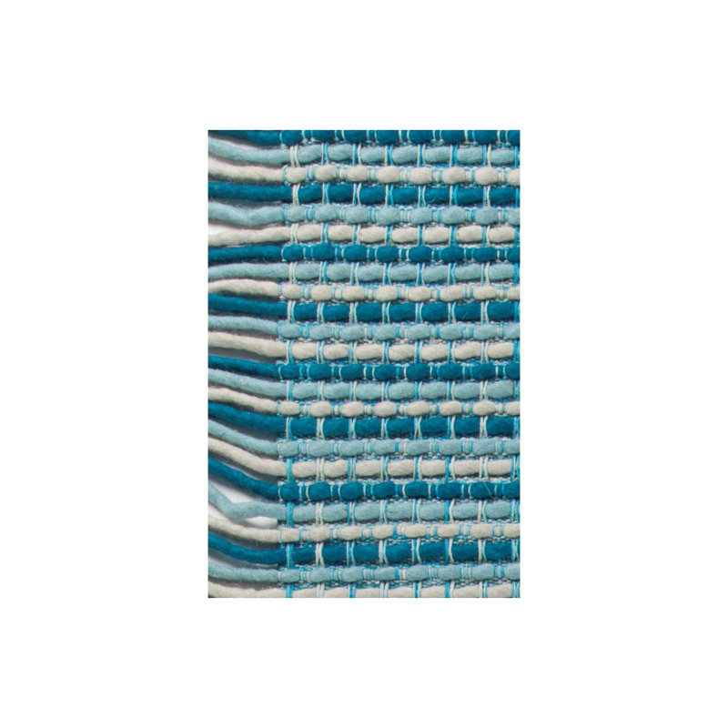 Adaline Hand-Woven Blue/Gray Area Rug, 5' x 7'6"