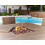 Table de foyer d'extérieur au propane avec couvercle Eshanvi H 39 po x l 56 po