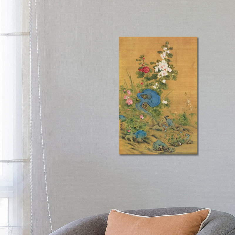Hibiscus And Birds by Lang Shining - Wrapped Canvas Print, 66.04 cm H x 45.72 cm W