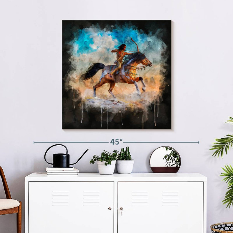 Lelar, équitation indienne, H 30 po x l 30 po