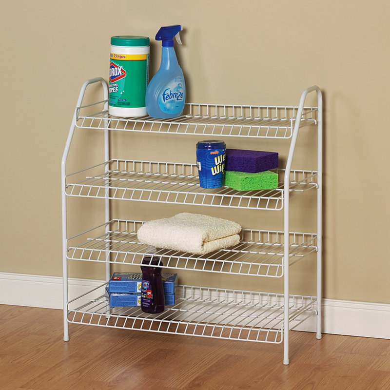 4-Tier 12-Pair Freestanding Shoe Rack, White