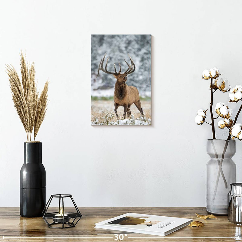 Brampt Mighty Snow Elk, 12" H x 8" W