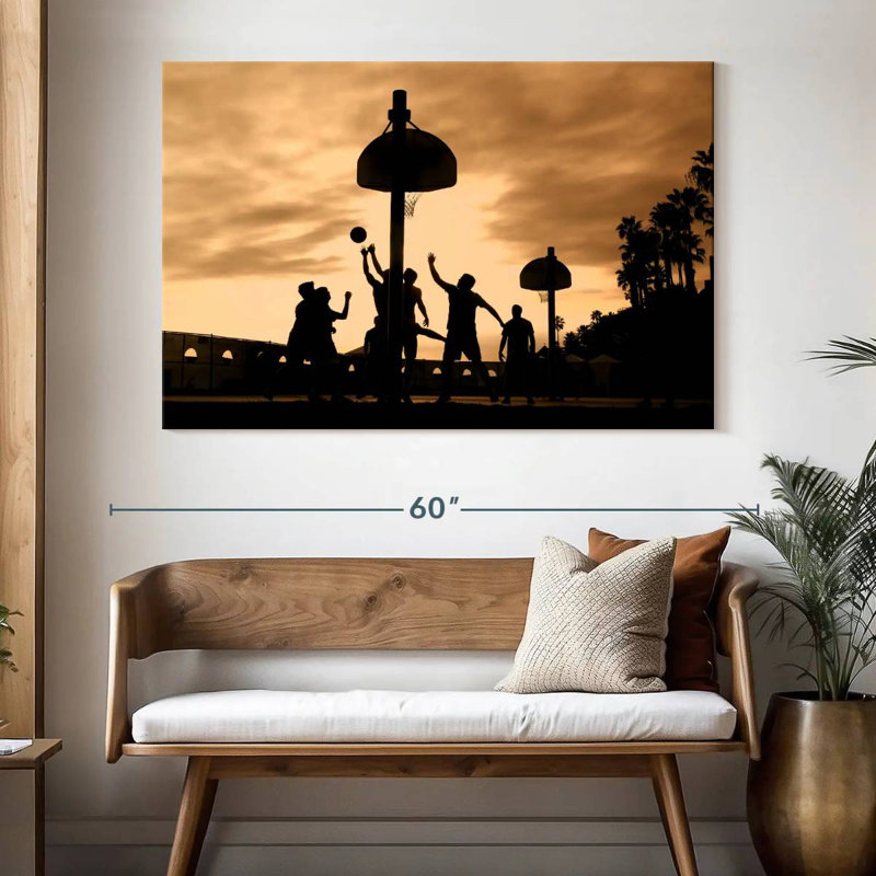 Sireci Playing Basketball, 34" H x 51" W