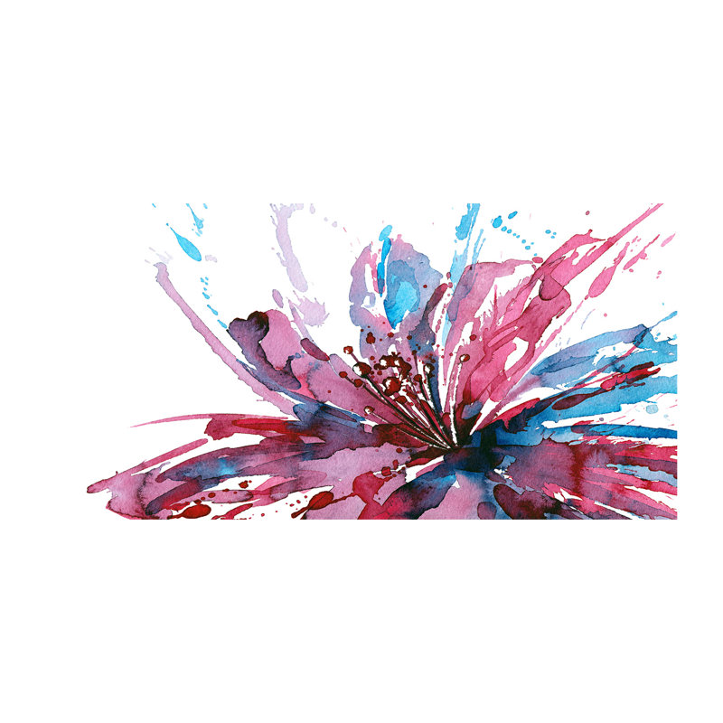 Abstract Flower - Print, Canvas, 50cm H x 100cm W x 2cm D