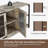 GarveeHome Farmhouse Industrial TV Stand for 65/75 Inch TV - Grey Entertainment Center with Double Mesh Doors - Storage Cabinet & Shelves - Rustic Media Console Table for Living Room, Grey-769767359-758442037