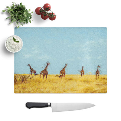 Glass Giraffes Chopping Board