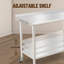 Table de préparation commerciale en acier inoxydable de 72 po x 30 po x 35 po avec tablette réglable pour dessous de cuisine, restaurant, maison, hôtel, avec roues, avec panneau arrière