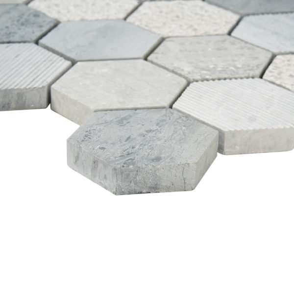 Driftwood Blue Textured 2 Inch Hexagon