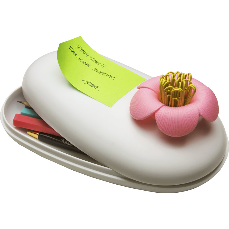Boîte de rangement en plastique fleur, Rose