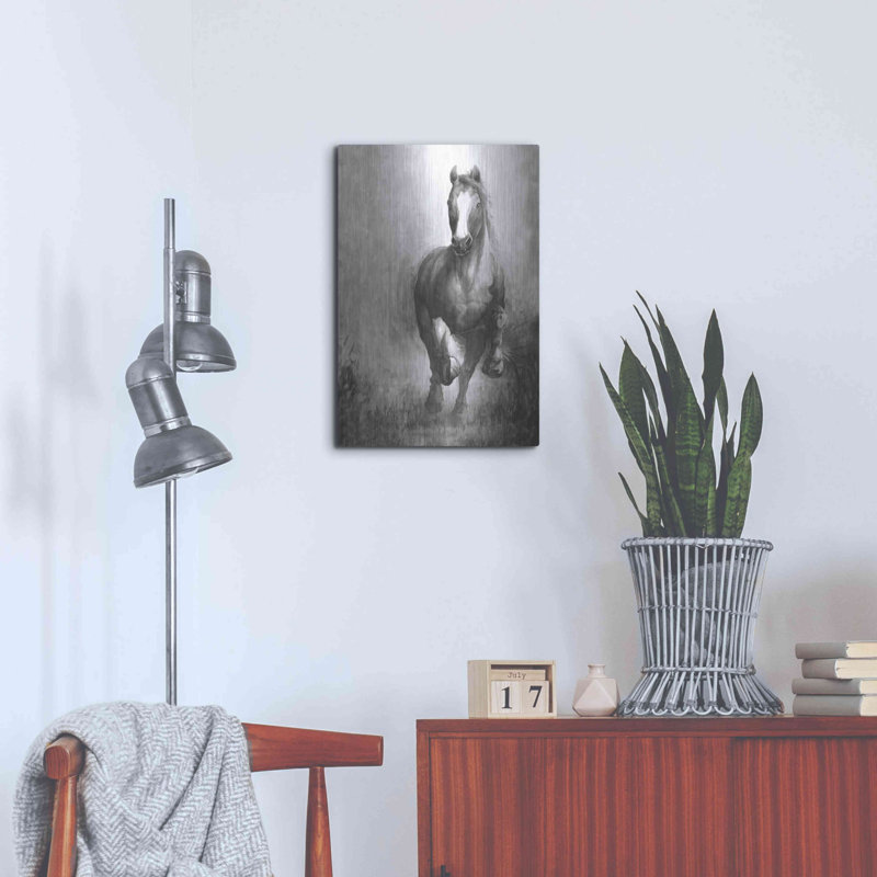 Luxe «Art au galop» par White Ladder par Luxe Ladder, H 24 po x l 16 po
