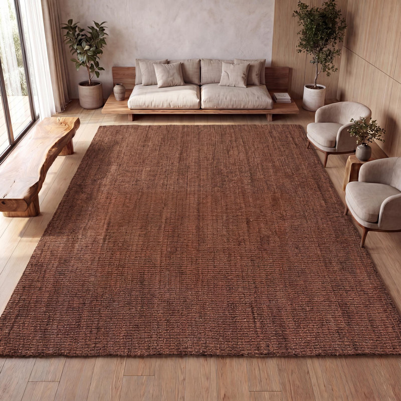 Tapis terre cuite tissé à la main kurland Pata, Rectangle de 5 pi x 8 pi
