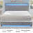LED Bed Frame with 2 Storage Drawers and Adjustable Headboard, Diamond Button Tufted Bedframe-1335864393-1335864404