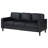 Farallone Black Track Arm Sofa