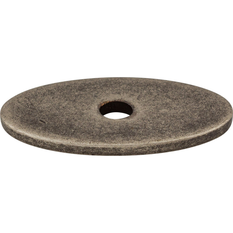 Oval  Backplate, 1.25" H x 0.75" W x 0.625" D, Pewter Antique