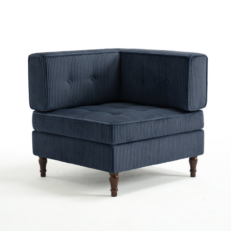 Upholstered Armchair, Navy
