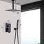Matte Black Ceiling Mounted Shower - Handheld & 16" Head Long-lasting Construction For Consistent Use, High Corrosion , Experience