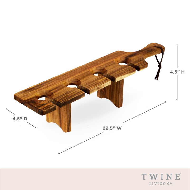 Twine Rectangular Wood Tray