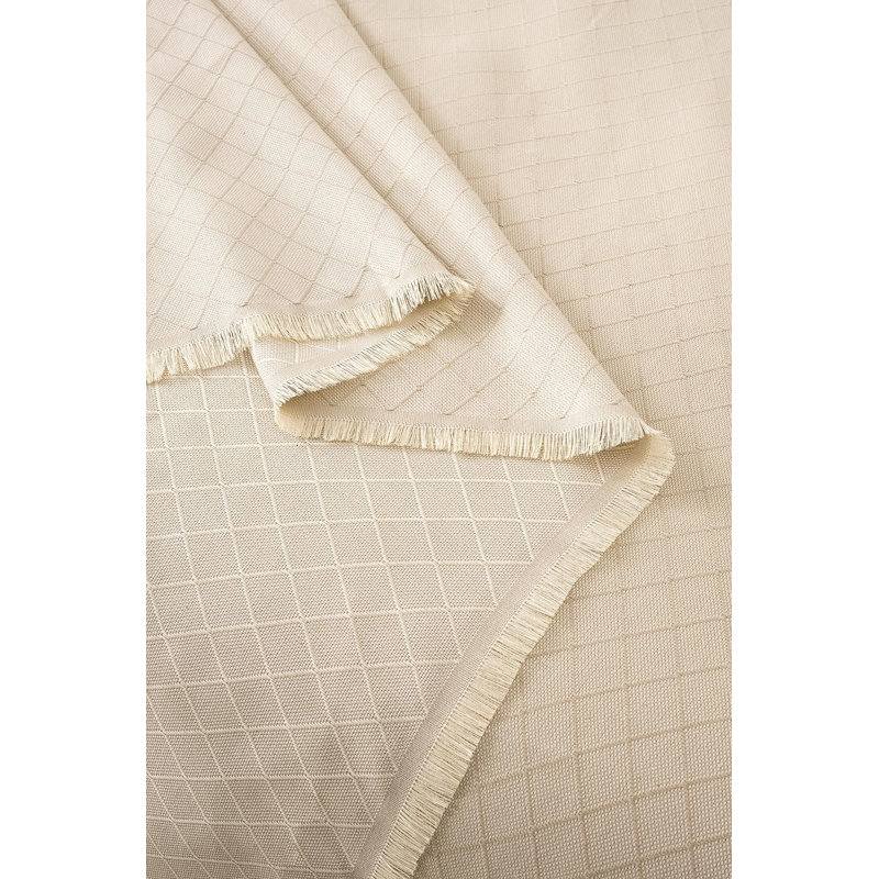 100% Cotton Double Pique Bedspread, Beige, 82.7 x 90.6 inches | Machine Washable at 86-104°F | Soft, Durable & Elegant Design | Perfect for Home Decor & Cozy Comfort in Any Bedroom