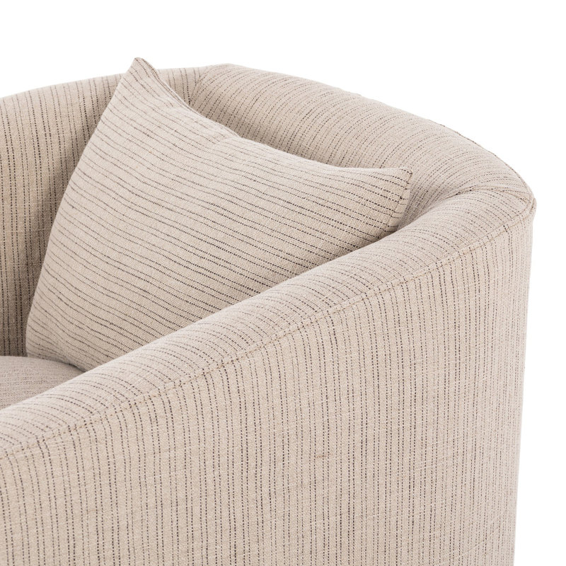 Topanga Slipcover Swivel Chair-Laine Flint
