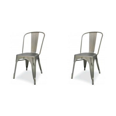 Chaise d’appoint de salle à manger empilable pour patio Custer