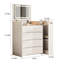 Coiffeuse 3 en 1 avec plateau rabattable, éclairage DEL, rangement et tabouret pour chambre à coucher-357851055