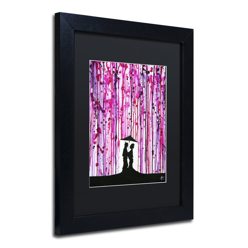 "Wild Blossoms" par Marc allante, reproduction d’art sur toile en acrylique, H 20 po x l 16 po, Cadre noir, Noir